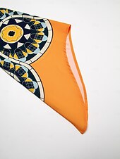 billige uformell kjole med trykk-Dame Resort Wear Maxikjole Navyblå 3/4 ermer Folk Printer Vår sommer V-hals Fritid Strandferie XS S M