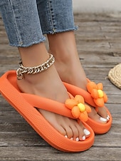 economico Infradito scivolosi-sandali infradito da donna con fiori colorati – graziose ciabatte estive da spiaggia con suola morbida e ammortizzata per abbigliamento casual, piscina e vacanze