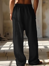 economico Classico-Per uomo Animale Uccello Pantaloni di Lino Pantaloni Larghi Misura del girovita medio Hawaiano Casual All&#039;aperto Abbigliamento casual alla moda Elastico in vita Primavera &amp; Autunno Autunno &amp; Inverno