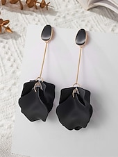 tanie Kolczyki damskie-Damskie Kolczyki sztyfty Kolczyki drop Kolczyki w kształcie obręczy Czarny Czerwony Niebieski Akryl Elegancja Bohema Tropikalny
