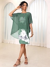 levne Party šaty-Dámské Midi šaty Tankové šaty Elegantní Formální Párty Svatební host Koktejlový večírek Běžný Květinový Bez rukávů Tričkový Vodní modrá Fuchsiová Léto