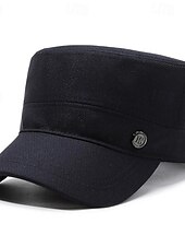 olcso Férfi kalapok-Férfi Uniszex Vadászsapka Baseball sapka Katonai sapka Kadét kalap Fekete Sötétkék Poliészter Szüret Divat Alkalmi Utca Napi Sima Állítható Légáteresztő