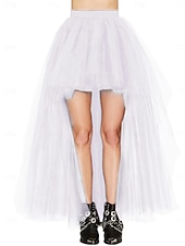 Χαμηλού Κόστους Κάτω-γυναικείο μεσοφόρι κάτω από φούστα τούλι hi-lo μακριά tutu τούλι bustle φούστα ελαστική μέση φεστιβάλ φούστα πάρτι