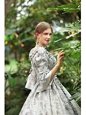 levne Šaty-Viktoria Tarzı Retro Středověké Šaty Kostým na Večírek Plesové šaty Princeznovské Shakespeare Květiny Plesové šaty Dámské předvečer Všech svatých Karneval Valentýna Párty Večerní oslava Podium Dospělé