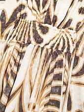 abordables Robes de vacances-Femmes Robe Midi Robe Midi Marron Manche Courte Folk Ourlet irrégulier Printemps &amp; Été Col en V Robe à Motifs S M L