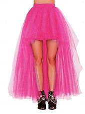 Χαμηλού Κόστους Κάτω-γυναικείο μεσοφόρι κάτω από φούστα τούλι hi-lo μακριά tutu τούλι bustle φούστα ελαστική μέση φεστιβάλ φούστα πάρτι