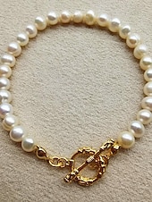 abordables Bracelet pour femme-Femme Chaînes Bracelets Dorée Laiton Perle Elégant Mode