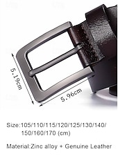 cheap Men&#039;s Belts-Men&#039;s dark brown Black Leather Vintage Fashion
