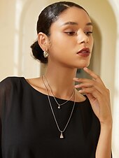 economico Collana da donna-Per donna Chiusura, levette e chiusure Collane con ciondolo Ottone Di tendenza Amore cuore