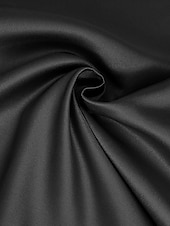 economico NERO-Abito da sera A-line elegante abito tuxedo invitata a matrimonio abito black tie lunghezza piedi maniche lunghe scollo a V autunno in raso con tasca arricciata 2025