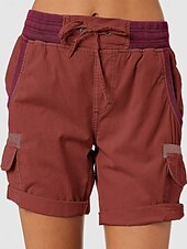 baratos Shorts-Mulheres Calção Misto de Algodão Tecido Curto Branco Verão
