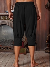 economico Fondi-Medievale Rinascimento 17° secolo Pantaloni Pantaloni da pirata Pirata Vichingo Crociato Coulisse Tinta unita Costume Per uomo Costumi da pirata Fantasia Halloween Mascherata Halloween LARP Fiera