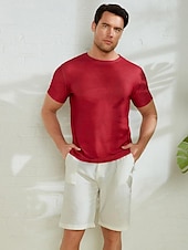 economico Magliette divertenti da uomo-Per uomo Grafico Lettera Mano Maglietta Manica Corta maglietta Stampa 3D Girocollo Camicia Vintage Moda Designer All&#039;aperto Quotidiano Sportivo Nero Rosso Blu marino Primavera &amp; Estate Abbigliamento
