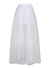 Χαμηλού Κόστους Κάτω-γυναικείο μεσοφόρι κάτω από φούστα τούλι hi-lo μακριά tutu τούλι bustle φούστα ελαστική μέση φεστιβάλ φούστα πάρτι