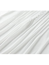 preiswerte Weiße Spitzenkleider-Maxikleid für Damen im Bohemian-Stil mit V-Ausschnitt, langen Spitzenärmeln, weißer, fließender Rock, lässig, Strand, halbformell, Frühling, Sommer, volle Größen, feminine, elegante Kleidung