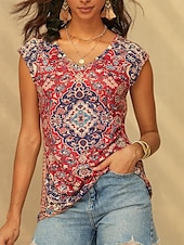 ieftine Magazin grafic Tricouri fără mâneci &amp; Camis-Camisola de damă top cu bretele Tipar Basic Fără Mâneci Regulat Topuri De Col V Casual Roșu Albastru Violet Verde