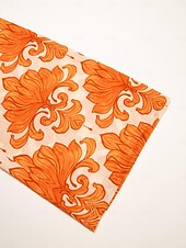 preiswerte Damenhosen-Damen Gerade In voller Länge Urlaub Casual Urlaub Casual Orange Herbst Frühling Sommer XS S M