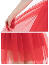 Χαμηλού Κόστους Κάτω-γυναικείο μεσοφόρι κάτω από φούστα τούλι hi-lo μακριά tutu τούλι bustle φούστα ελαστική μέση φεστιβάλ φούστα πάρτι