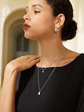 economico Collana da donna-Per donna Chiusura, levette e chiusure Collane con ciondolo Ottone Di tendenza Amore cuore