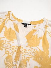 abordables robe décontractée imprimée-robe longue fleurie à col en V et coupe basse