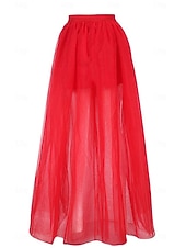 Χαμηλού Κόστους Κάτω-γυναικείο μεσοφόρι κάτω από φούστα τούλι hi-lo μακριά tutu τούλι bustle φούστα ελαστική μέση φεστιβάλ φούστα πάρτι