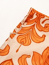preiswerte Damenhosen-Damen Gerade In voller Länge Urlaub Casual Urlaub Casual Orange Herbst Frühling Sommer XS S M
