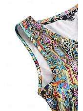 olcso Grafikai bolt Ujjatlan felsők és Camis-Női top camisole nyomott V nyakú bohém divat színes könnyű hétköznapi nyári camisole tank top standard fit