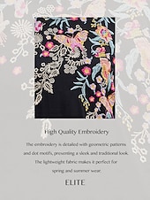 billiga svart mini klänning-Dam Mini klänning Svart klänning Mexikansk klänning Klassisk Boho Dagligen Lös passning Blommig Långärmad Rund hals Svart Sommar Vår