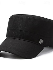 olcso Férfi kalapok-Férfi Uniszex Vadászsapka Baseball sapka Katonai sapka Kadét kalap Fekete Sötétkék Poliészter Szüret Divat Alkalmi Utca Napi Sima Állítható Légáteresztő