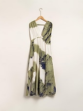 economico Abiti da vacanza-Per donna Abito Elegante Abito Lungo Maxi Abito Verde Senza Maniche Sfumatura Stampa Estate Scollo a V Vacanza Casual Quotidiano S M L