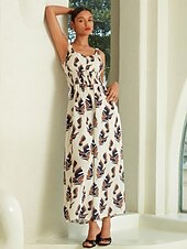 economico Jumpsuits-tuta in chiffon con scollo a V e vita smock