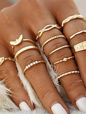 abordables Bracelets et bracelets rigides-Bague Multi-Doigts For Femme Soirée Cadeau Alliage Fantaisie Couronne