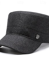 olcso Férfi kalapok-Férfi Uniszex Vadászsapka Baseball sapka Katonai sapka Kadét kalap Fekete Sötétkék Poliészter Szüret Divat Alkalmi Utca Napi Sima Állítható Légáteresztő