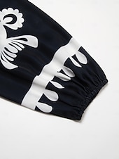 Top de mujer de satén con mangas raglán, media manga, solapa moderna, estampado negro, para vacaciones, informal, para uso diario, primavera, verano y otoño. abordables Blusas y camisas-Top de mujer de satén con mangas raglán, media manga, solapa moderna, estampado negro, para vacaciones, informal, para uso diario, primavera, verano y otoño.