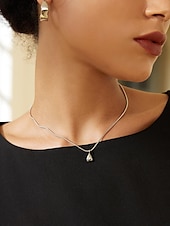 economico Collana da donna-Per donna Chiusura, levette e chiusure Collane con ciondolo Ottone Di tendenza Amore cuore
