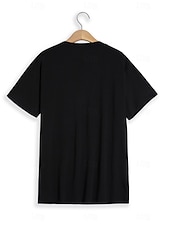 ieftine tricouri de bază-Bărbați Tricou Tricouri Manșon scurt În V Primavara vara Simplu Șic Stradă Îmbrăcăminte sportivă Birou Fitness Sală de Fitness Negru Alb Roșu-aprins Top tricou pentru bărbați