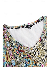 olcso Grafikai bolt Ujjatlan felsők és Camis-Női top camisole nyomott V nyakú bohém divat színes könnyű hétköznapi nyári camisole tank top standard fit