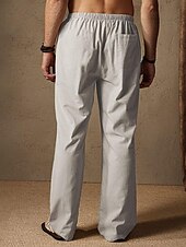 levne Domov-Pánské Letní kalhoty Elastický pas Strom Kokosový strom Pohodlné Plná délka Venkovní Streetwear prázdniny Havajské Bílá Vodní modrá Lehce elastické