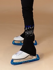 abordables Roupa de Treino de Patinação Artística-Figure Skating Fleece Jacket Figure Skating Pants Figure Skating Jacket with Pants Women's Girls' Ice Skating Jacket Tights Outfits Black Dusty Rose Light Purple Patchwork Thumbhole Spandex Stretchy