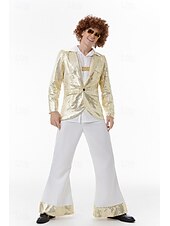 levne oblečení-Retro Hippie 70. léta Cosplay kostým Kostým Abba Hippie Disko Flitry Pánské Karnevalový kostým předvečer Všech svatých Karneval Plesová maškaráda Večírek Pride Parade Měsíc hrdosti Dospělé Kabát