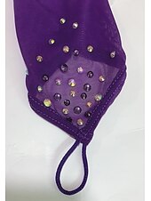 voordelige Schaatsjurken-Kunstschaatsjurk Dames Voor meisjes Schaatsen Jurken Paars Fuchsia Donkerblauw Lapwerk Duimopening Netstof Spandex Rekbaar Opleiding Oefenen Professioneel Kunstschaatskleding Thermisch Warm Klassiek