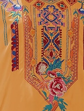 billige Kvinnenes ferietopper-Dame Bluse Geometrisk Bohem 3/4 ermer V-hals Vanlige topper Daglig Broderi Svart Hvit Gul Rød Blå Sommer