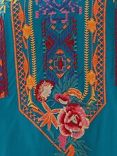 billige Kvinnenes ferietopper-Dame Bluse Geometrisk Bohem 3/4 ermer V-hals Vanlige topper Daglig Broderi Svart Hvit Gul Rød Blå Sommer