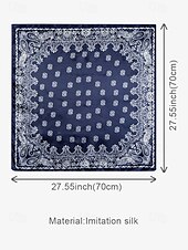 preiswerte Krawatten &amp;amp; Fliegen für Herren-Klassisches marineblaues Bandana aus Kunstseide für Herren – quadratischer modischer Schal mit Paisleymuster