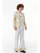 levne oblečení-Retro Hippie 70. léta Cosplay kostým Kostým Abba Hippie Disko Flitry Pánské Karnevalový kostým předvečer Všech svatých Karneval Plesová maškaráda Večírek Pride Parade Měsíc hrdosti Dospělé Kabát