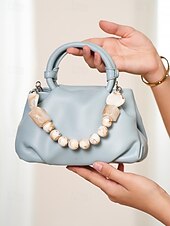 olcso Kézitáskák és bevásárlótáskák-Női Kézitáska Crossbody táska Válltáska Estélyi táska Csuklótáska PU bőr Parti Menyegző Tengerpart Akril Lánc Ráncok Bővíthető Multi Carry Tömör szín Fekete Fehér Sárga