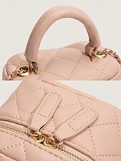 levne Kabelky a tote tašky-Dámské Kabelky do ruky Večerní kabelka Box Bag PU kůže Párty Dovolená Svatebnívečírek Zip Řetízek Lehká váha Multi Carry Pevná barva Kostky Černá Bílá Růžová