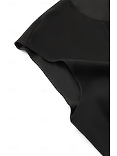 cheap Maxi Black Dress-Women&#039;s Asymmetric Hemline Color Block Dress Sleeveless with Waistband Elegant Party Black White Spring Summer Standard Fit Apparel
