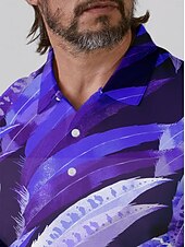 halpa Miesten golfvaatteet-Miesten Poolopaita Purppura Lyhythihainen Topit Golfasut Vaatteet Asut Wear Apparel
