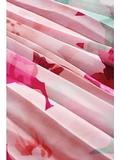 cheap Elegant Floral Dresses-Women&#039;s Maxi Dress Sleeveless Halter Neck Floral Pink White Pleated Belted Lightweight Spring Summer Wedding Party Elegant Flowy Full-Length Clothing Apparel